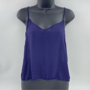See By Chloe Midnight Blue Sheer Camisole Tank Designer‎ Luxury